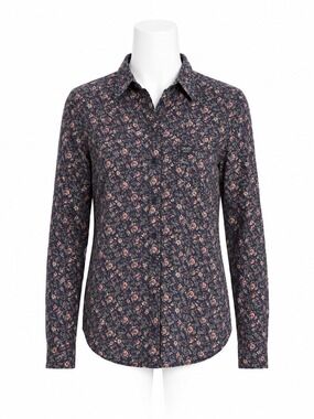 Ralph Lauren Denim & Supply Men's Floral Button Down Shirt Navy Calico Medium M